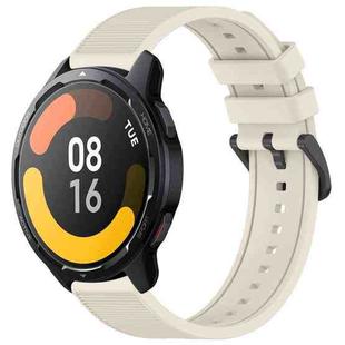 For Xiaomi Watch S1 Active 22mm Textured Silicone Solid Color Watch Band(Starlight)