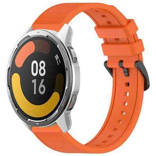 For Xiaomi MI Watch Color 2 22mm Textured Silicone Solid Color Watch Band(Orange)