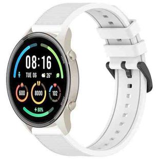 For Xiaomi MI Watch Sport 22mm Textured Silicone Solid Color Watch Band(White)