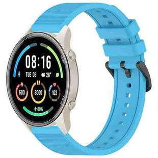 For Xiaomi MI Watch Sport 22mm Textured Silicone Solid Color Watch Band(Sky Blue)