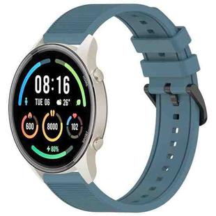 For Xiaomi MI Watch Sport 22mm Textured Silicone Solid Color Watch Band(Rock Cyan)