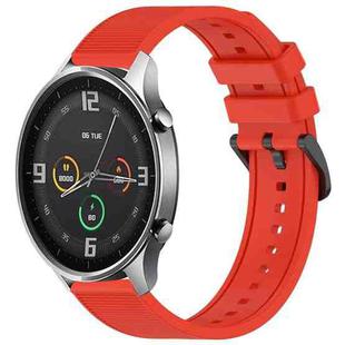 For Xiaomi MI Watch Color 22mm Textured Silicone Solid Color Watch Band(Red)