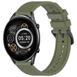 For Xiaomi Haylou RT2 LS10 22mm Textured Silicone Solid Color Watch Band(Green)