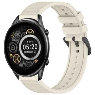 For Xiaomi Haylou RT2 LS10 22mm Textured Silicone Solid Color Watch Band(Starlight)
