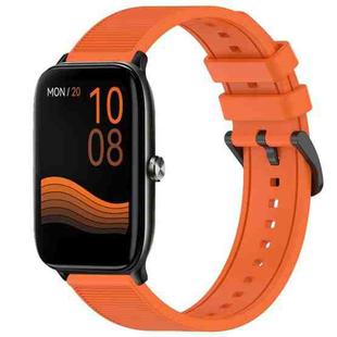 For Xiaomi Haylou GST LS09B 22mm Textured Silicone Solid Color Watch Band(Orange)