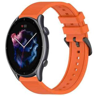 For Amazfit GTR 3 22mm Textured Silicone Solid Color Watch Band(Orange)