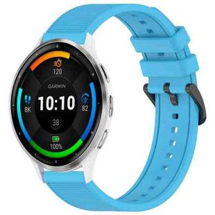 For Garmin Venu 3 22mm Textured Silicone Solid Color Watch Band(Sky Blue)