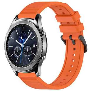 For Samsung Gear S3 Classic 22mm Textured Silicone Solid Color Watch Band(Orange)