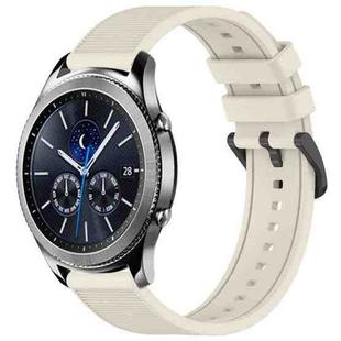 For Samsung Gear S3 Classic 22mm Textured Silicone Solid Color Watch Band(Starlight)