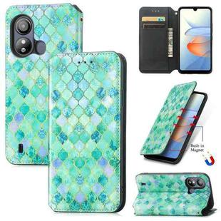 For ZTE Blade L220 CaseNeo Colorful Magnetic Leather Phone Case(Emeralds)