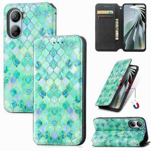 For ZTE Libero 5G IV CaseNeo Colorful Magnetic Leather Phone Case(Emeralds)