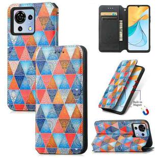 For ZTE Blade V50 Vita CaseNeo Colorful Magnetic Leather Phone Case(Rhombus Mandala)