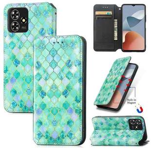 For ZTE Blade A73 5G CaseNeo Colorful Magnetic Leather Phone Case(Emeralds)