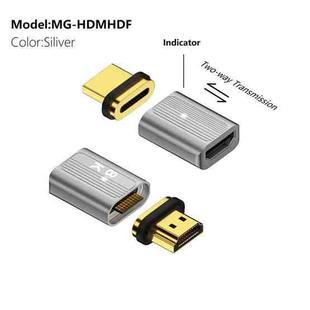 Magnetic HDTV 2.1 Female to Male Converter 8K HD Transmission Video Adapter, Color:Silver