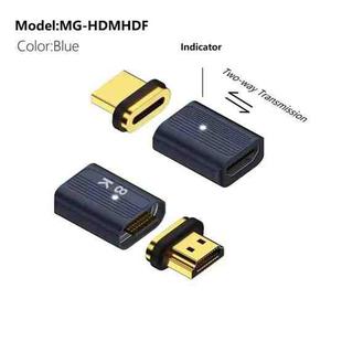 Magnetic HDTV 2.1 Female to Male Converter 8K HD Transmission Video Adapter, Color:Dark Blue