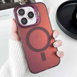 For iPhone 11 Pro Max MagSafe Lens Holder PC Hybrid TPU Phone Case(Red)