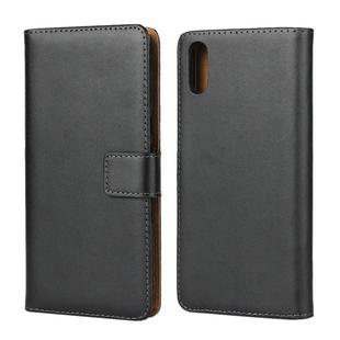 Leather Horizontal Flip Holster for Sony L3  ， with Magnetic Clasp and Bracket and Card Slot and Wallet(Black)