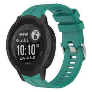 For Garmin  Instinct 2 Solar Solid Color Sports Silicone Watch Band(Green)