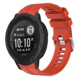 For Garmin  Instinct 2 Solar Solid Color Sports Silicone Watch Band(Red)