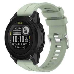 For Garmin Descent G1 Solar Letel Solid Color Sports Silicone Watch Band(Peppermint Green)