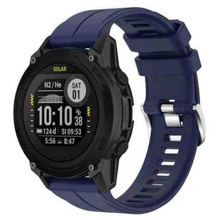 For Garmin Descent G1 Solar Letel Solid Color Sports Silicone Watch Band(Midnight Blue)