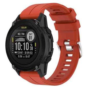 For Garmin Descent G1 Solar Letel Solid Color Sports Silicone Watch Band(Red)