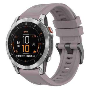 For Garmin Epix Gen2 / Epix Pro Gen2 47mm Solid Color Black Buckle Silicone Quick Release Watch Band(Purple)
