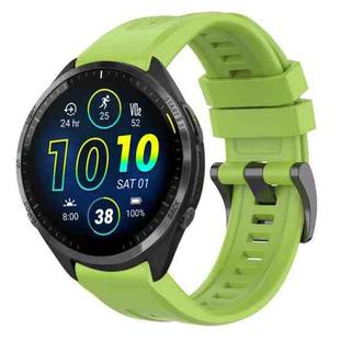 For Garmin Forerunner 965 / 955 / 945 / 935 Solid Color Black Buckle Silicone Quick Release Watch Band(Lime green)