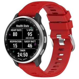 For Garmin D2 Air X10 43mm Cross Texture Silicone Watch Band(Red)