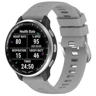 For Garmin D2 Air X10 43mm Cross Texture Silicone Watch Band(Light Gray)