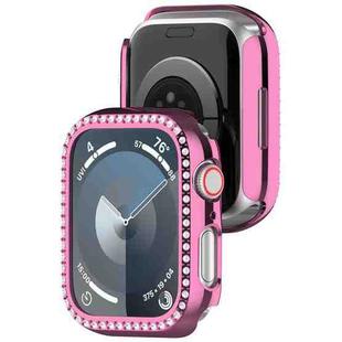 For Apple Watch Series 4 44mm Diamond Hollow PC Watch Case(Pink)