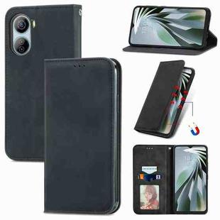 For ZTE Libero 5G IV Retro Skin Feel Magnetic Leather Phone Case(Black)