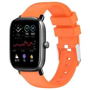 For Amazfit GTS 4 Mini 20mm Smooth Solid Color Silicone Watch Band(Orange)