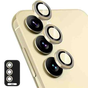 For Samsung Galaxy A35 ENKAY Hat-Prince 9H Rear Camera Lens Aluminium Alloy Tempered Glass Film(Golden)