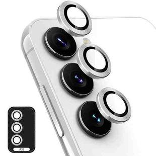 For Samsung Galaxy A35 ENKAY Hat-Prince 9H Rear Camera Lens Aluminium Alloy Tempered Glass Film(Silver)