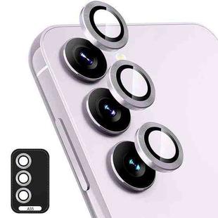 For Samsung Galaxy A35 ENKAY Hat-Prince 9H Rear Camera Lens Aluminium Alloy Tempered Glass Film(Light Purple)