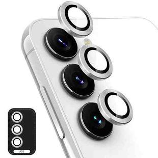 For Samsung Galaxy A55 ENKAY Hat-Prince 9H Rear Camera Lens Aluminium Alloy Tempered Glass Film(Silver)