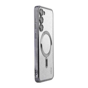 For Samsung Galaxy S25+ 5G ENKAY Hat-Prince Magnetic Glitter Plated TPU Phone Case with Lens Film(Black)
