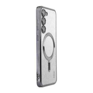 For Samsung Galaxy S25 5G ENKAY Hat-Prince Magnetic Glitter Plated TPU Phone Case with Lens Film(Black)