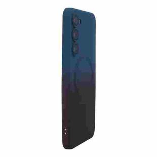 For Samsung Galaxy S25+ 5G ENKAY Hat-Prince MagSafe Rainbow Gradient Silicone Phone Case with Lens Film(Dark Blue)