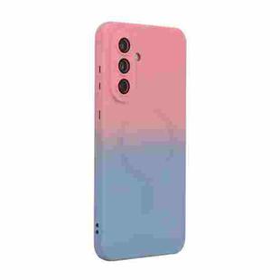 For Samsung Galaxy A56 5G ENKAY Hat-Prince MagSafe Rainbow Gradient Silicone Phone Case with Lens Film(Pink Blue)