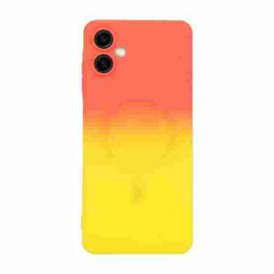 For Samsung Galaxy A06 4G / 5G ENKAY Hat-Prince MagSafe Rainbow Gradient Silicone Phone Case with Lens Film(Orange Yellow)