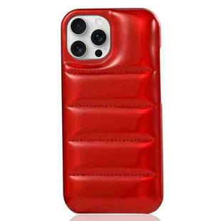 For iPhone 15 Pro Laser Aurora Down Jacket All-inclusive Phone Case(Red)