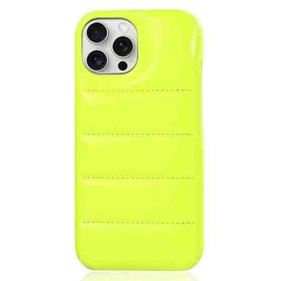 For iPhone 15 Pro Laser Aurora Down Jacket All-inclusive Phone Case(Green)