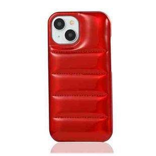 For iPhone 13 Laser Aurora Down Jacket All-inclusive Phone Case(Red)