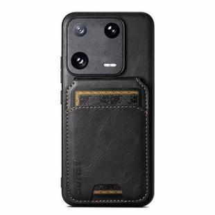 For Xiaomi 13 Suteni H02 Leather Wallet Stand Back Phone Case(Black)