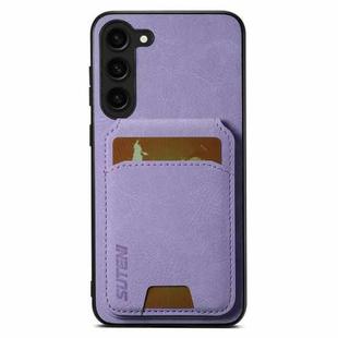 For Samsung Galaxy S24+ 5G Suteni H02 Litchi Leather Card Wallet Stand Back Phone Case(Purple)