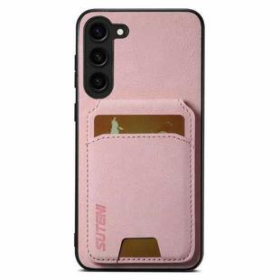 For Samsung Galaxy S23+ 5G Suteni H02 Litchi Leather Card Wallet Stand Back Phone Case(Pink)