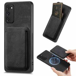 For Samsung Galaxy S20 FE Retro Leather Card Bag Magnetic Phone Case(Black)