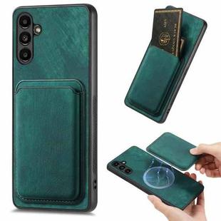 For Samsung Galaxy A54 5G Retro Leather Card Bag Magnetic Phone Case(Green)